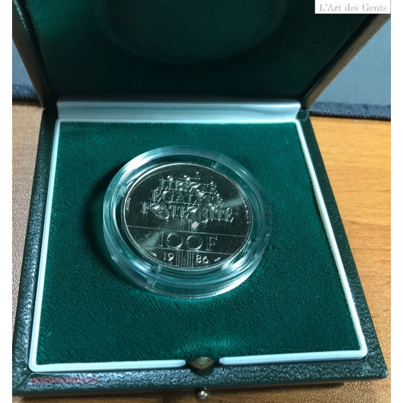 BU piéfort 100 Francs 1986 "Liberté", lartdesgents.fr