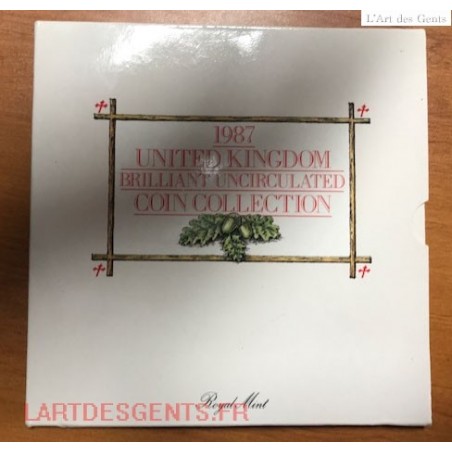 UK - BU Coffret set 1987 ROYAL MINT 7 pièces, lartdesgents.fr