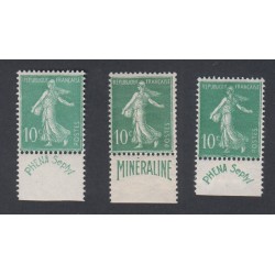 Timbres France n°188 et n°188A - 1924-1926 Neufs* cote 610 Euros lartdesgents
