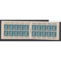 Carnet Ancien France n°194-C 3 - 20 timbres semeuse - Neuf** cote 220 Euros lartdesgents