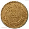 Tunisie 20 Francs or 1904 A Paris, lartdesgents.fr