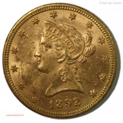 USA - 10$ dollars 1892 EAGLE, lartdesgents.fr