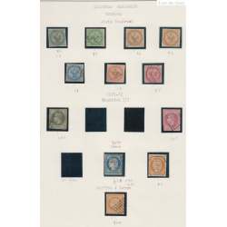 Timbres Colonies Générales n°1 à n°13b sauf 8 et 9 - Oblitérés - cote 1511 Euros - lartdesgents