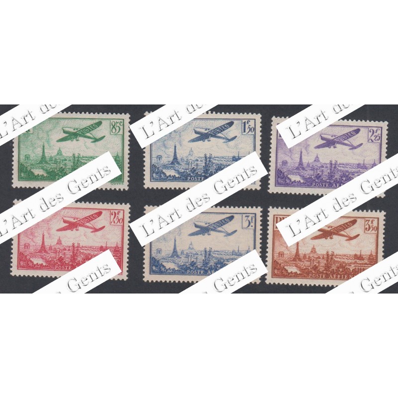 Timbres Poste Aérienne -  n°8 à n°13 - 1936 - Neufs** - Cote 300 Euros- lartdesgents
