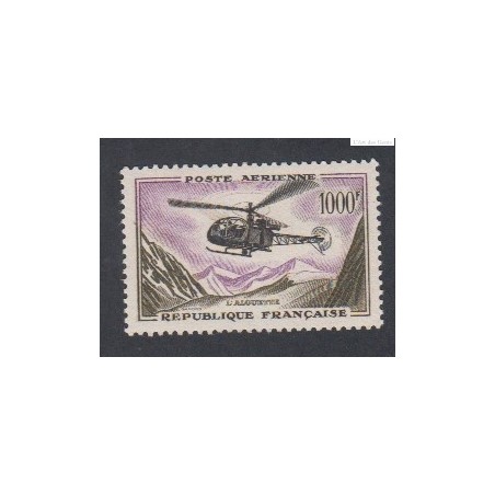 Timbre Poste Aérienne -  n°37- 1957-58 - Neuf** - Cote 72 Euros- lartdesgents