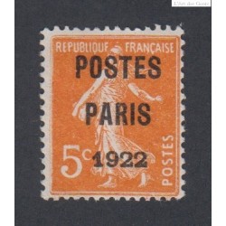 Timbre Préoblitéré -  n°30 - 1922 - Neuf**   - Cote 350 Euros- lartdesgents