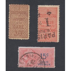 Timbres colis postaux - n°29-n°30-n°33 - 1919-24 - Neufs oblitérés - Cote 85 Euros- lartdesgents