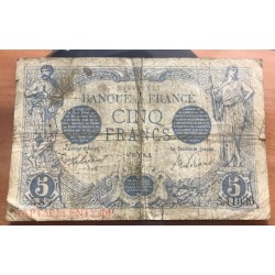 5 FRANCS BLEU 25 MARS 1916, N° S.11036 587 B, lartdesgents.fr