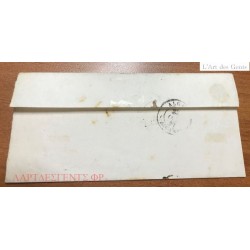 LETTRE ALGER 1848 TAXE CACHET à DATE ORAN POSS. D'AFR. 21 OCT. 1848
