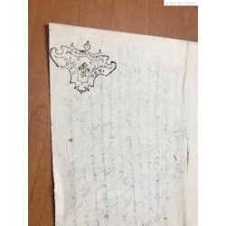 Timbres papier: Documents avec Cachets Généralité de Soissons 1738-1745 N° 180,181,187,191.