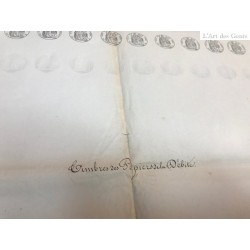 Document de Greffe, pour Tarascon 1853, 66 timbres, lartdesgents.fr