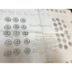 Document de Greffe, pour Tarascon 1853, 102 cachets, lartdesgents.fr