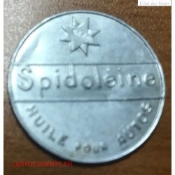 Rare timbre monnaie 10 centimes sur fond Bleu- Spidoléine - huile pour autos