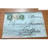 18 septembre 1871 lettre Paris vers le Havre N° 37+27+25