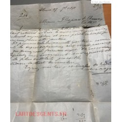 18 septembre 1871 lettre Paris vers le Havre N° 37+27+25
