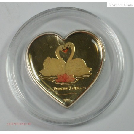 LIBERIA 10$ 2006  Part of the collection "Silver Hearts" ENDLESS LOVE