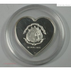 LIBERIA 10$ 2006  Part of the collection "Silver Hearts" ENDLESS LOVE