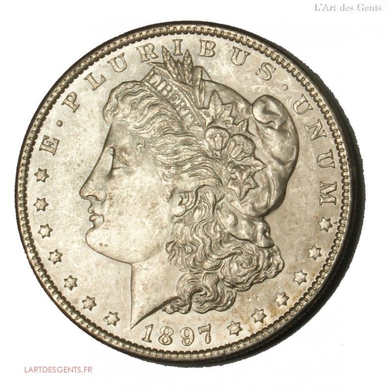 USA - 1897 Morgan Dollar argent, lartdesgents.fr