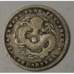 lot CHINE 7.2 candareens Kwang Tung province x2 + Japon 10 Sen 1876