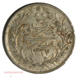 1911 (AH1327/3) Égypte 1 Qirsh argent ottoman pièce KM#305