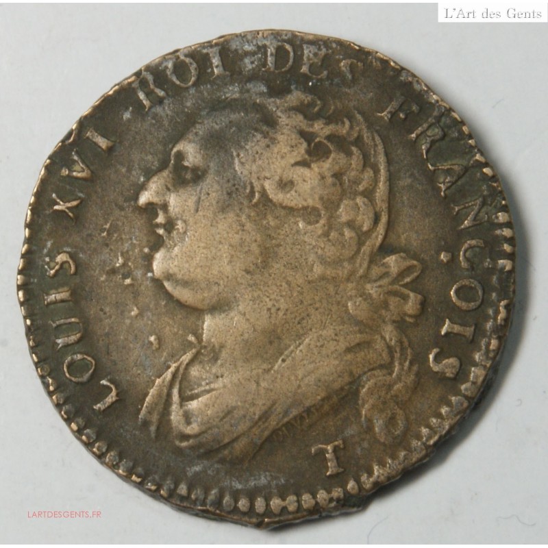 12 deniers Louis XVI 1792 T Nantes TTB