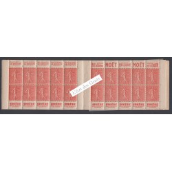 Carnet Ancien France n°199-C 61 - 20 timbres semeuse - Neuf** cote 380 Euros lartdesgents