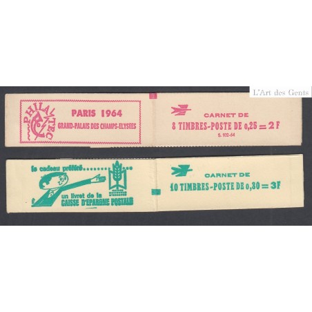 Carnets Modernes n°1331-C3A et 1331A-C1 - Type Coq -  Neuf** cote 65 Euros lartdesgents