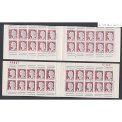lot 2 Carnets n°1263-C3 Série 01-61 et 14-61 - Type Marianne Decaris -  Neufs** cote 200 Euros