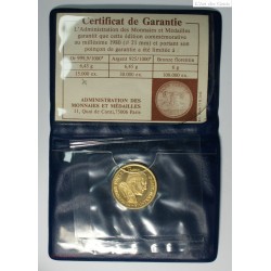 Médaille en or 999/00 24k JEAN PAUL II 1980 FDC, lartdesgents.fr