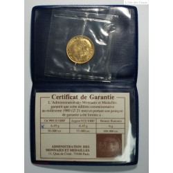 Médaille en or 999/00 24k Général De Gaulle 1980 FDC, lartdesgents.fr