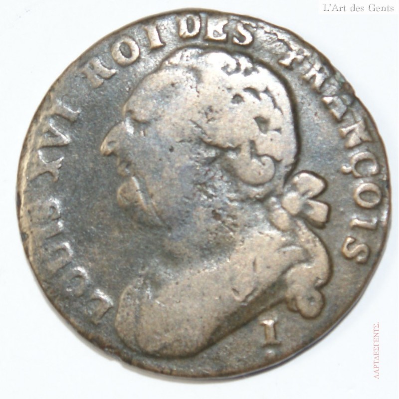 LOUIS XVI 12 deniers 1792 I° Clermont-Ferrand TB, lartdesgents.fr