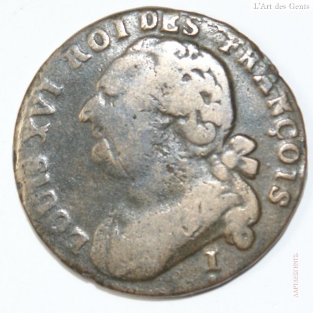 LOUIS XVI 12 deniers 1792 I° Clermont-Ferrand TB, lartdesgents.fr