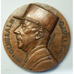 Médaille  CHARLES DE GAULLE "18 JUIN 1972" par ADE JAEGER, lartdesgents.fr