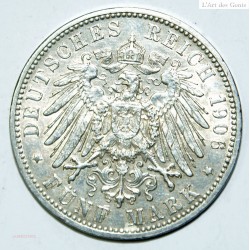 GERMAN STATES - BADEN FÜNF 5 MARK 1906 SUP, lartdesgents.fr