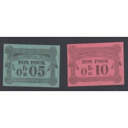 Constantine Lot de 2 billets 5 centimes et 10 centimes Neufs lartdesgents