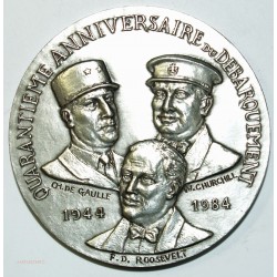Médaille Bronze Argenté 40° Anniv. du Débarquement 1944-1984 par R.TSCHVDIN