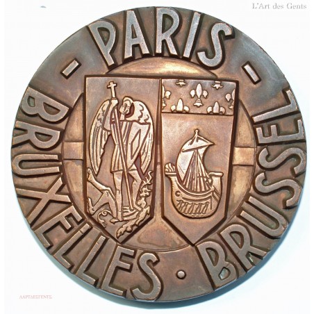 Médaille SNCF PARIS BRUXELLES 1963 par RAFMAILLEUX