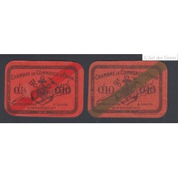 Chambre de commerce d'Oran lot de 2 bons pour 0 franc 10 centimes 1916-1920- Neufs -  lartdesgent