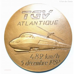 MEDAILLE SNCF TGV 24000 482 KM/H 1989