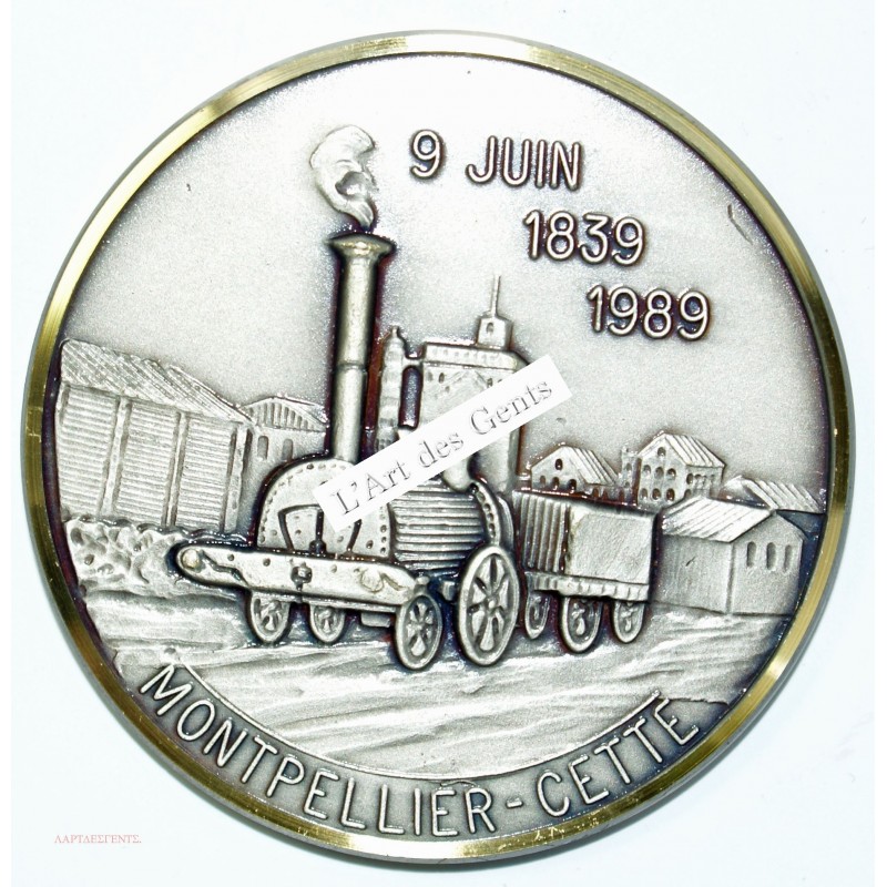 MEDAILLE MONTPELLIER - CETTE 1839-1989, Herault