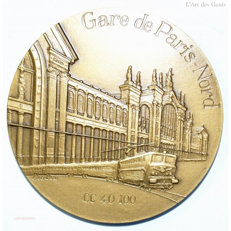 MEDAILLE Gare de Paris Nord CC 40 100 - BRONZE 1988