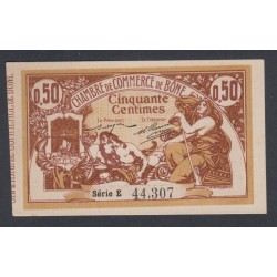 Chambre de commerce de Bône - 50 centimes Série E - 1915 - Neuf -  lartdesgents.fr