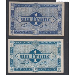 Lot de 2 billets 1 Franc Algérie 1944 TTB et Neuf -  lartdesgents.fr