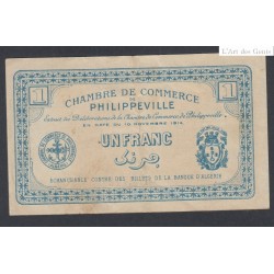 Chambre de commerce de Philippeville - 1 Franc Série A - 1914 - TTB+  lartdesgents.fr