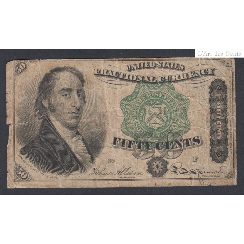 USA - 50 Cents - Fractional currency - New York - TB  lartdesgents.fr