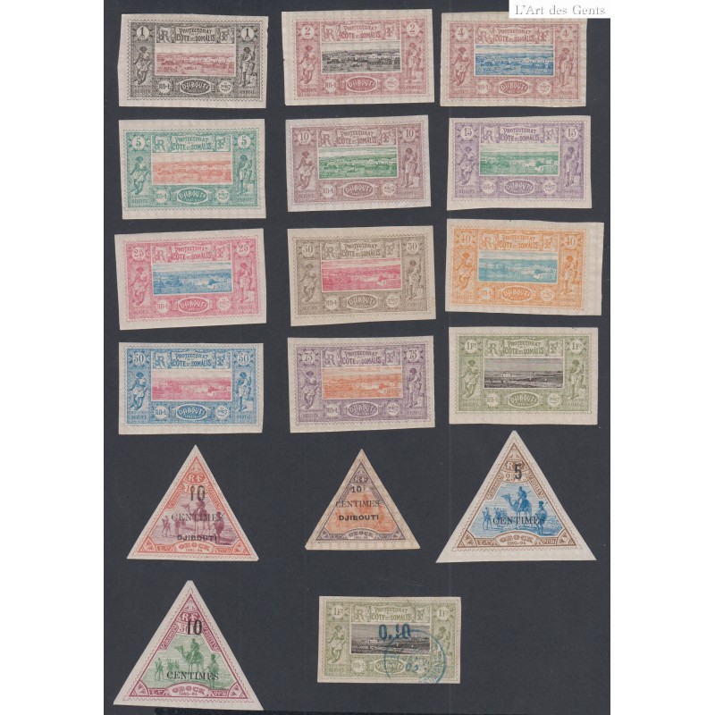 Timbres des Colonies - Cotes des Somalie - 17 Timbres - Neuf* et Oblitérés - Cote 600 Euros - lartdesgents.fr