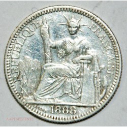 Indochine Française - 10 Cents. 1888. lartdesgents.fr