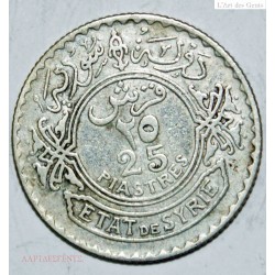 ETATS de SYRIE - 25 piastres 1933. lartdesgents.fr