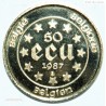 BELGIQUE - 50 ECU OR  24K 999/00 Charles QUINT 1987. lartdesgents.fr