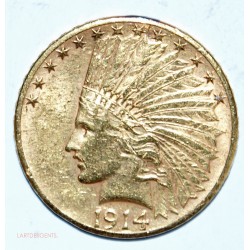 USA 10$ DOLLARS OR Tête indien 1914*. lartdesgents.fr